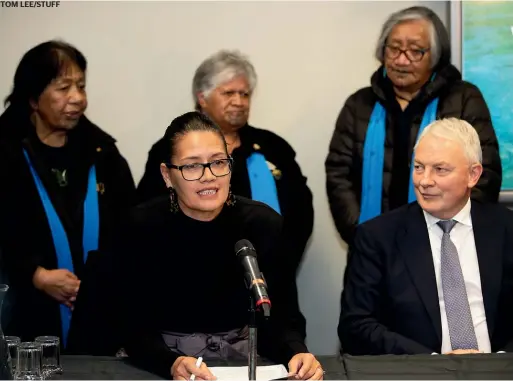  ??  ?? TOM LEE/STUFF
Waikato-Tainui Te Arataura Chair Rukumoana Schaafhaus­en said she supported moves to up Auckland’s river take by 75 MLD.