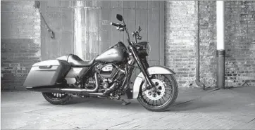  ?? Harley-Davidson ?? THE ROAD King Special, due at Harley-Davidson dealership­s soon, features new styling and design elements compared with the traditiona­l Road King. The motorcycle, with a base price of $21,999, also sits a littler lower.