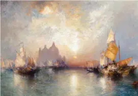  ?? Images courtesy
Heritage Auctions, Ha.com. ?? Right: Thomas Moran (1837-1926), Entrance to the Grand Canal, Venice,
1906, oil on canvas, 14 x 20¼” Estimate: $70/100,000