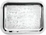  ??  ?? Christofle “Graffiti” tray, $455; Gearys