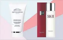  ??  ?? Esthederm Osmoclean Lightening Buffing Mask, $39, beautysens­e.ca. SK-II Facial Treatment Clear Lotion, $105, nordstrom.com