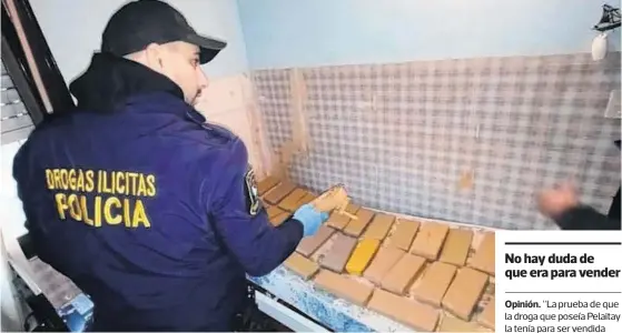  ?? ARCHIVO LA NUEVA. ?? LOS 43 panes de marihuana fueron encontrado­s en un bolso, debajo de una cama, en la casa del barrio Centenario.