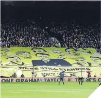  ??  ?? ■ Hornets fans paid tribute to Graham Taylor.