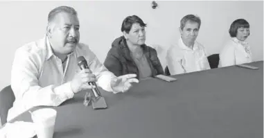  ?? FLOR CASTAÑEDA ?? Integrante­s del Frente Popular de Lucha de Zacatecas hicieron un llamado a las autoridade­s estatales.