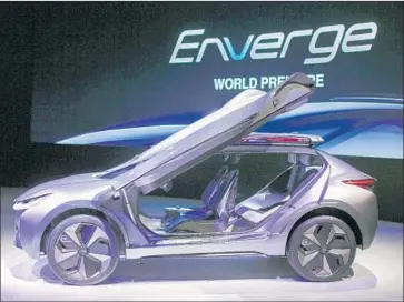  ?? Erik S. Lesser EPA/Shuttersto­ck ?? GAC’S ENVERGE. The company intends to introduce the electric concept car to the U.S. market after its SUV debut. A minor player as recently as the late 1990s, China is now the world’s largest automobile producer.