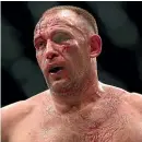  ??  ?? Russian Aleksei Oleinik was too good for Mark Hunt.