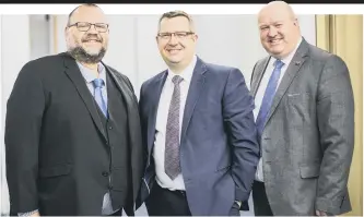  ??  ?? The 3 PG Legal directors, Chris Ward, Phil Dean and Jonathan Fletcher.