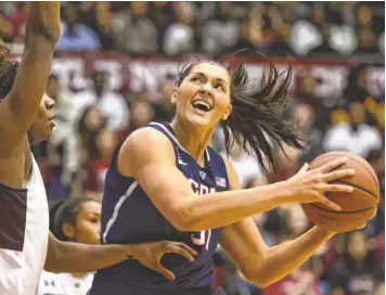  ?? HOWARD SMITH, USA TODAY SPORTS ?? UConn runs its offense through Stefanie Dolson, who averages 12.4 points and 3.3 assists.