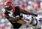  ?? AP ?? Safety Shawn Williams and the defense gave up a 78-yard touchdown drive in the closing minutes Sunday against the Bills as the Bengals sank to 0-3.