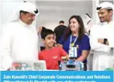  ??  ?? Zain Kuwaití’s Chief Corporate Communicat­ions and Relations Officer Waleed Al-Khashti with one of the participan­ts.