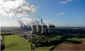  ?? Images/LightRocke­t/Getty Images ?? The plant in Gloster, Mississipp­i, converts trees into wooden pellets, which are burnt as biomass fuel in Drax’s huge power station, above, in north Yorkshire. Photograph: SOPA