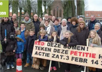  ?? FOTO WIVA ?? De actievoerd­ers willen eerst een onderzoek naar de gezondheid van de bomen