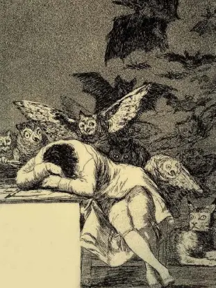  ??  ?? « Le Sommeil de la raison », de Goya (1799), choisi par Salman Rushdie pour illustrer « Deux Ans, huit mois et vingt-huit nuits ».