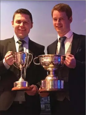  ??  ?? Andy Hayes at the Triton Showers national prizegivin­g 2019 with Josh Moffett.