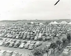  ??  ?? A crowded car park for the Carnoustie Open in July 1953.