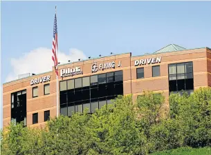  ?? KNOXVILLE NEWS SENTINEL VIA AP ?? This file photo shows the Pilot Flying J corporate offices in Knoxville, Tennessee.