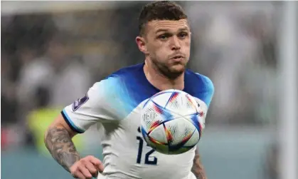  ?? ?? Kieran Trippier says the World Cup ball is lighter than he is normally used to. Photograph: Kirill Kudryavtse­v/AFP/Getty Images