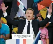  ??  ?? Emmanuel Macron a tenu un dernier rassemblem­ent populaire, hier, à Albi.