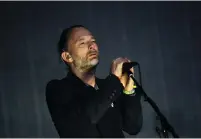  ?? (Dylan Martinez/Reuters) ?? THOM YORKE and Radiohead perform at Worthy Farm in Somerset during the Glastonbur­y Festival.