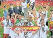  ?? AP ?? Sevilla won their sixth Europa League title beating Inter 3-2 in n
Cologne. It was Sevilla’s fourth Europa win in seven seasons.