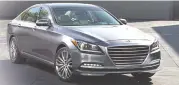  ??  ?? In a fast-paced world, an automaker can’t let its brands just sit around. The Genesis will soon get a mild freshening and a turbocharg­ed six-cylinder that might replace the V8.