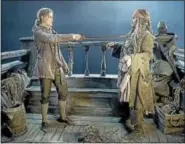  ?? PETER MOUNTAIN — WALT DISNEY STUDIOS ?? Brenton Thwaites (Henry), left, and Johnny Depp (Captain Jack Sparrow) in “Pirates of the Caribbean: Dead Men Tell No Tales.”