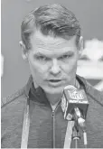 ?? BRIAN SPURLOCK, USA TODAY SPORTS ?? New Colts general manager Chris Ballard likely will look to upgrade the team’s defense.