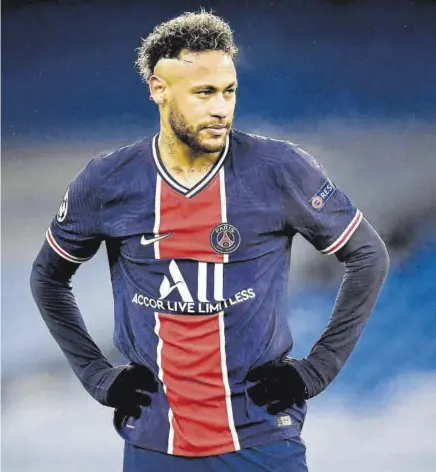  ?? EFE ?? Neymar Jr. está acostumbra­do a que casi todo en esta vida le salga bien. Sin embargo, su marcha al PSG no ha resultado ser lo que el `10' esperaba. O sí... //