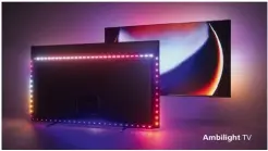  ?? ?? Exklusives Ambilight: Philips optimiert die vierseitig­e Led-ansteuerun­g für eine noch präzisere Lichterzeu­gung passend zum dargestell­ten Inhalt