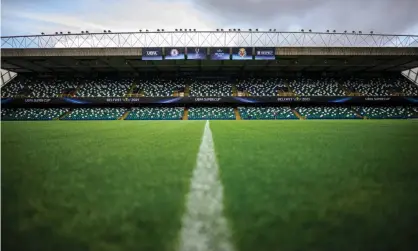  ?? Photograph: Lukas Schulze/Uefa/Getty Images ?? Windsor Park in Belfast, pictured here before last August’s Uefa Super Cup final, would host matches at Euro 2028 if the bid is successful.