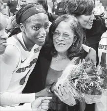  ?? MEL EVANS THE ASSOCIATED PRESS ?? Rutgers coach C. Vivian Stringer is one victory away from becoming the fifth Division I women's basketball coach to reach 1,000 victories.
