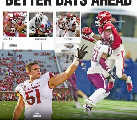  ?? Arkansas Democrat-Gazette file photos Arkansas Democrat-Gazette photo illustrati­on ?? Ricky Stromberg Treylon Burks