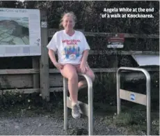  ??  ?? Angela White at the end of a walk at Knocknarea.