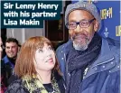  ?? ?? Sir Lenny Henry with his partner Lisa Makin
