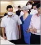  ?? PIC/NAVEEN SHARMA ?? Chief Minister Arvind Kejriwal during an inspection of a Covid facility, in New Delhi, on Wednesday