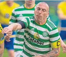  ??  ?? Aberdeen-bound Scott Brown in his final home game.