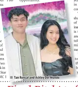  ??  ?? n Tan Roncal and Ashley Del Mundo