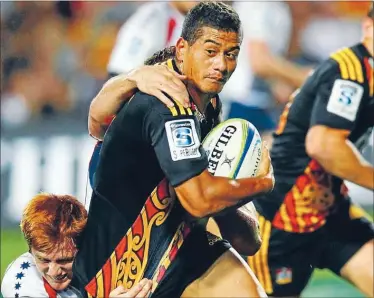  ??  ?? Half-break: Halfback Augustine Pulu sparked much of the Chiefs’ effective early attack from his darting runs against the Rebels.