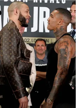  ?? Photo: LEIGH DAWNEY/GETTY IMAGES ?? SIZE MATTERS: For both fighters, the issue of weight is an important one