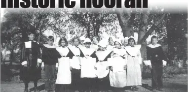  ?? Courtesy photo
/Tuolumne County Historical Society ?? Students at Summervill­e Elementary School dressed up as Pilgrims in this 1936 photograph.