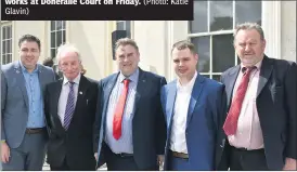  ?? Glavin) (Photo: Katie ?? Cllrs John Paul O’Shea, Liam Madden, Noel McCarthy, William O’Leary and Frank Roche who were in attendance to view the refurbishe­d works at Doneraile Court on Friday.