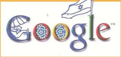  ??  ?? Benjamin Netanyahu presented his own take on the famous logo to Google chairman Eric Schmidt at a meeting this week. The Prime Minister reportedly said that the doodle of “science, sun and Google” also symbolised Israel