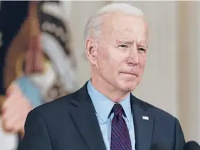  ?? ALEX BRANDON/AP ?? President Joe Biden’s bipartisan bona fides have defined his career, but the pandemic and lessons learned from Republican obstructio­nism during the Obama years is leading him to act quickly on a $1.9 trillion COVID-19 aid bill.