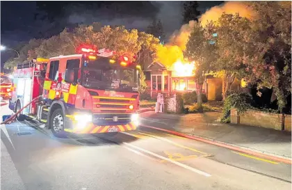  ?? Photo / Paraparaum­u Fire Brigade ?? The house was one of nine being removed to make way for a townhouse developmen­t.