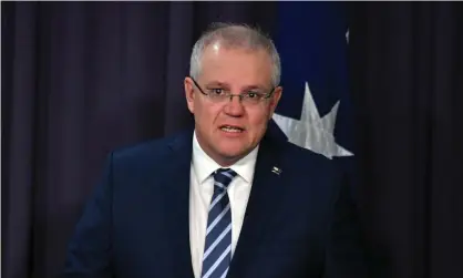  ?? Photograph: Mick Tsikas/AAP ?? Scott Morrison says Australia will need ‘stronger deterrence capabiliti­es’ as the Indo-Pacific becomes ‘the focus of the dominant global contest of our age’.