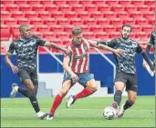  ?? FOTO: ATM ?? Marcos Llorente durante el entrenamie­nto