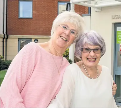  ??  ?? Maureen Thurbon and Suzie Cooper, residents of Lysander House in Ickenham