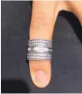  ?? ROSALIE RAYBURN/ FOR THE JOURNAL ?? Stackable rings in plated sterling silver with cubic zirconia, in the Frieda Rothman line, $275 for the three, at Shelton Jewelers.