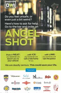  ??  ?? Angel Shot posters were another way to create a welcoming environmen­t for women, said Boxcar co-owner Sylwia Handzel.