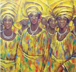  ??  ?? Owambe Acylic, Oil 112X127.5 2015